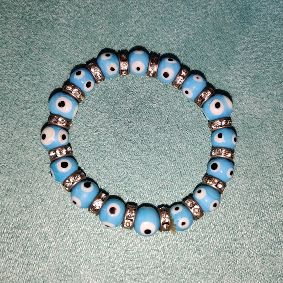 Baby Blue Evil Eye Bracelet - Picture 1 of 2